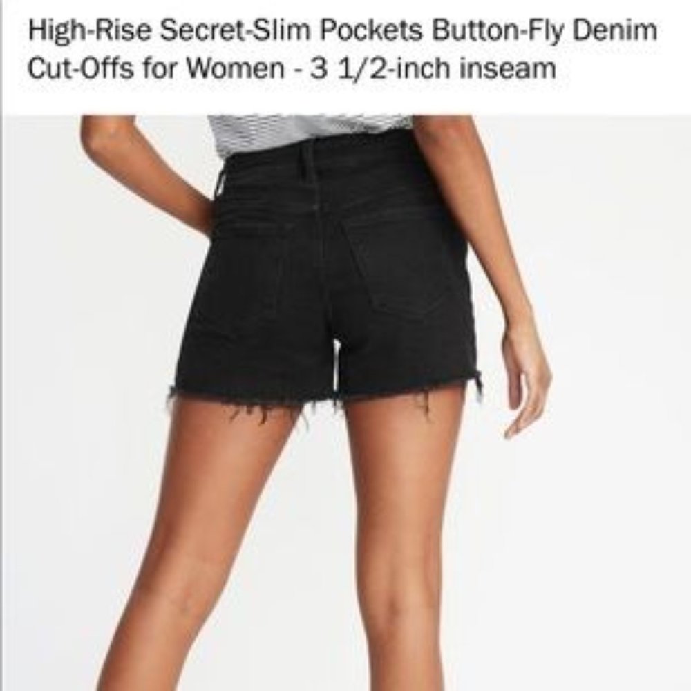 Black High Waisted Shorts-Old Navy size 10